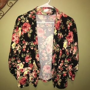 LoveNation Floral Blazer w/3/4 Sleeves Sz XL